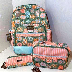 Matilda Jane NWT CECE backpack Lunchbox Pencil Case Set